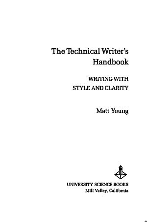 The Technical Writer's Handbook